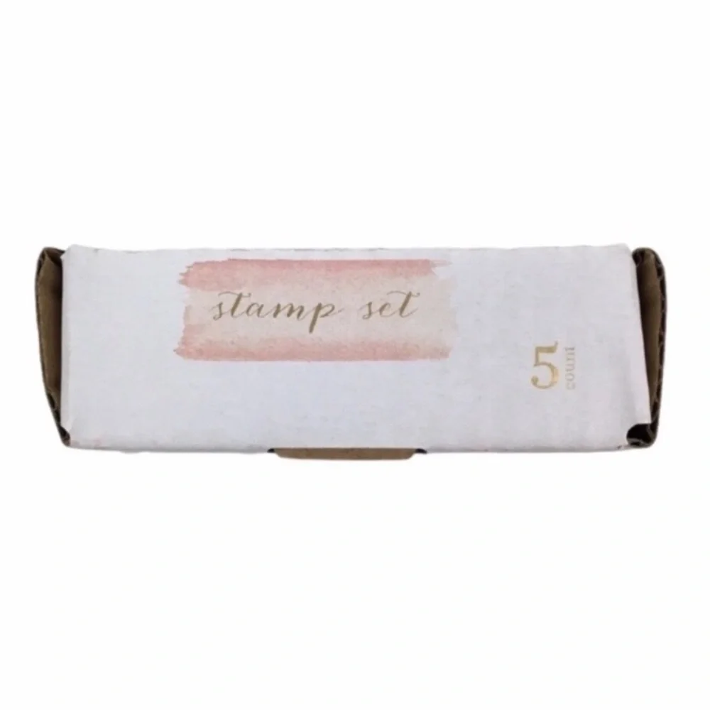 Mini Wooden Rubber Stamps Set Congrats Hello Love It Thanks To Do Scrapbooking